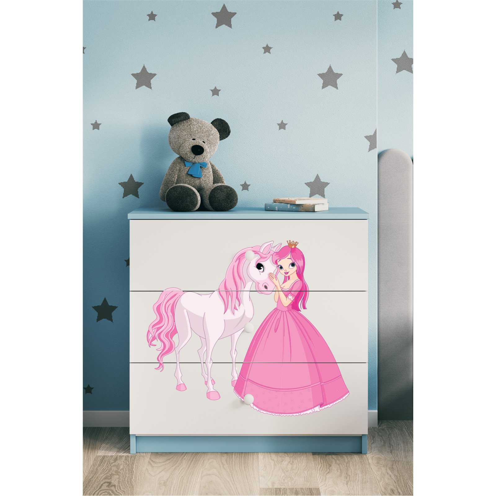Komoda Babydreams - Księżniczka i konik Niebieski