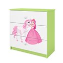 Komoda Babydreams - Księżniczka i konik Zielony