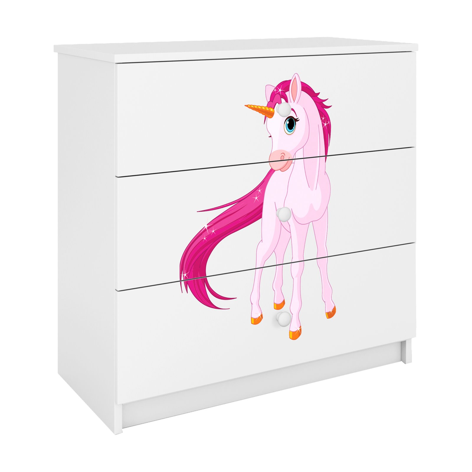 Komoda Babydreams - Jednorożec Biały