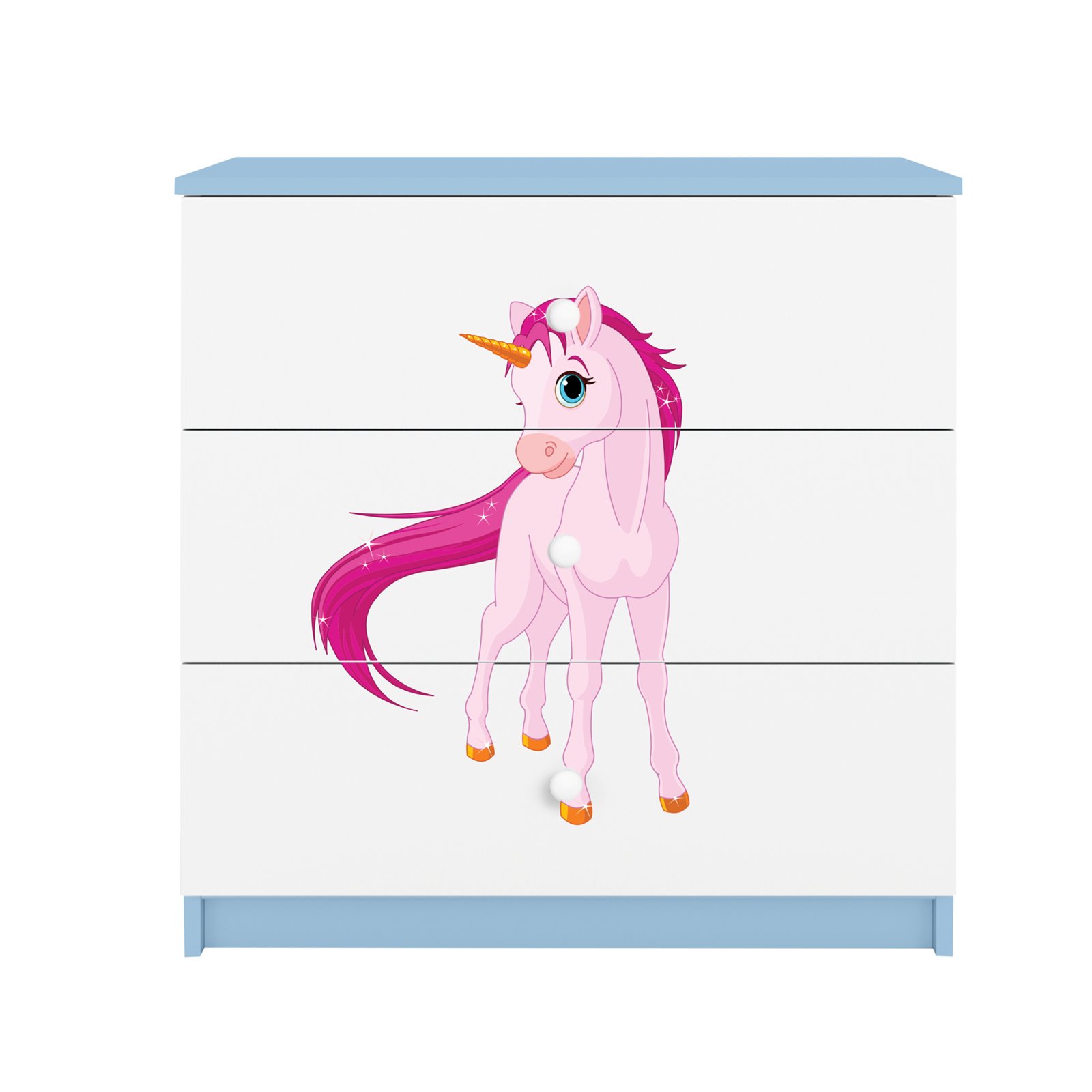 Komoda Babydreams - Jednorożec Niebieski