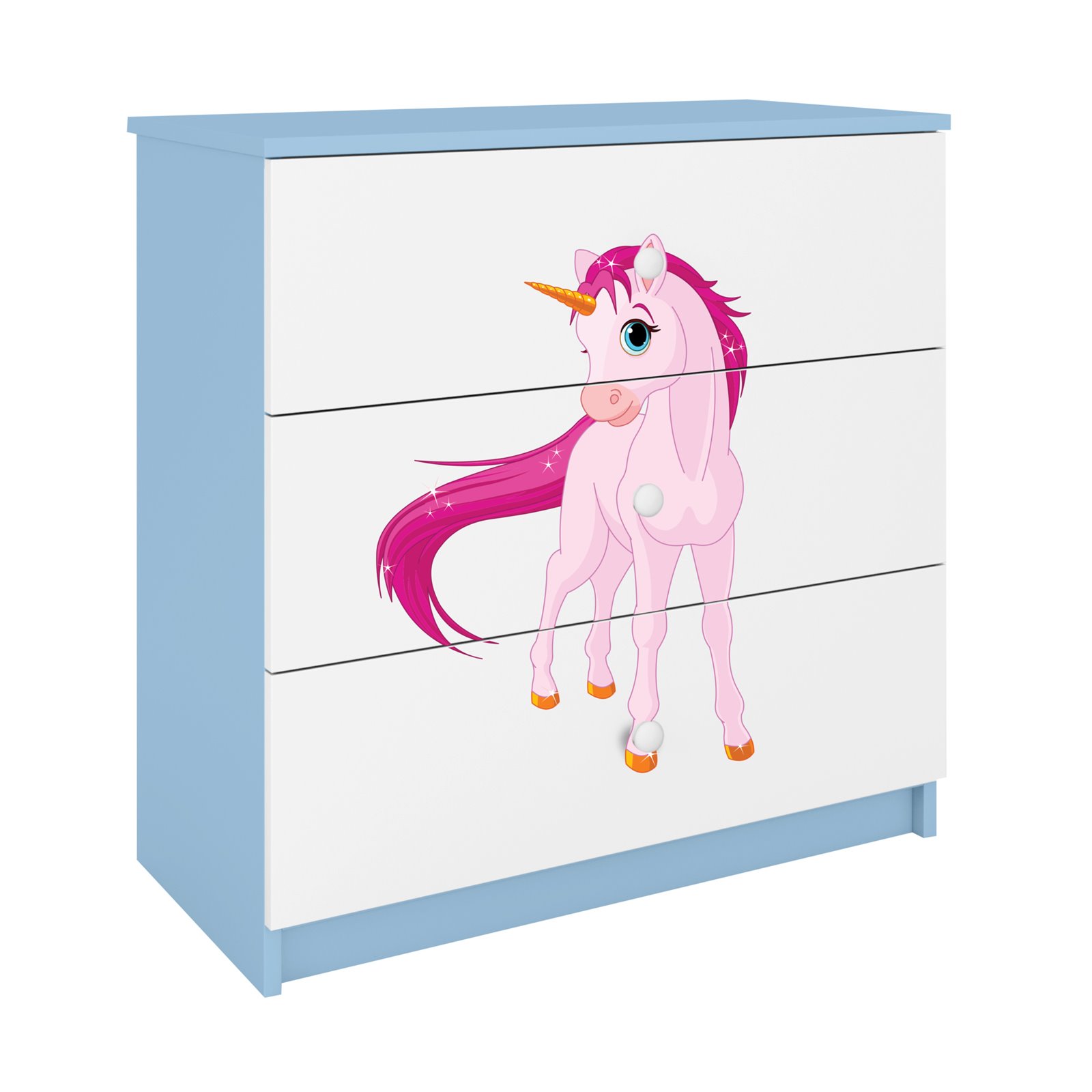 Komoda Babydreams - Jednorożec Niebieski