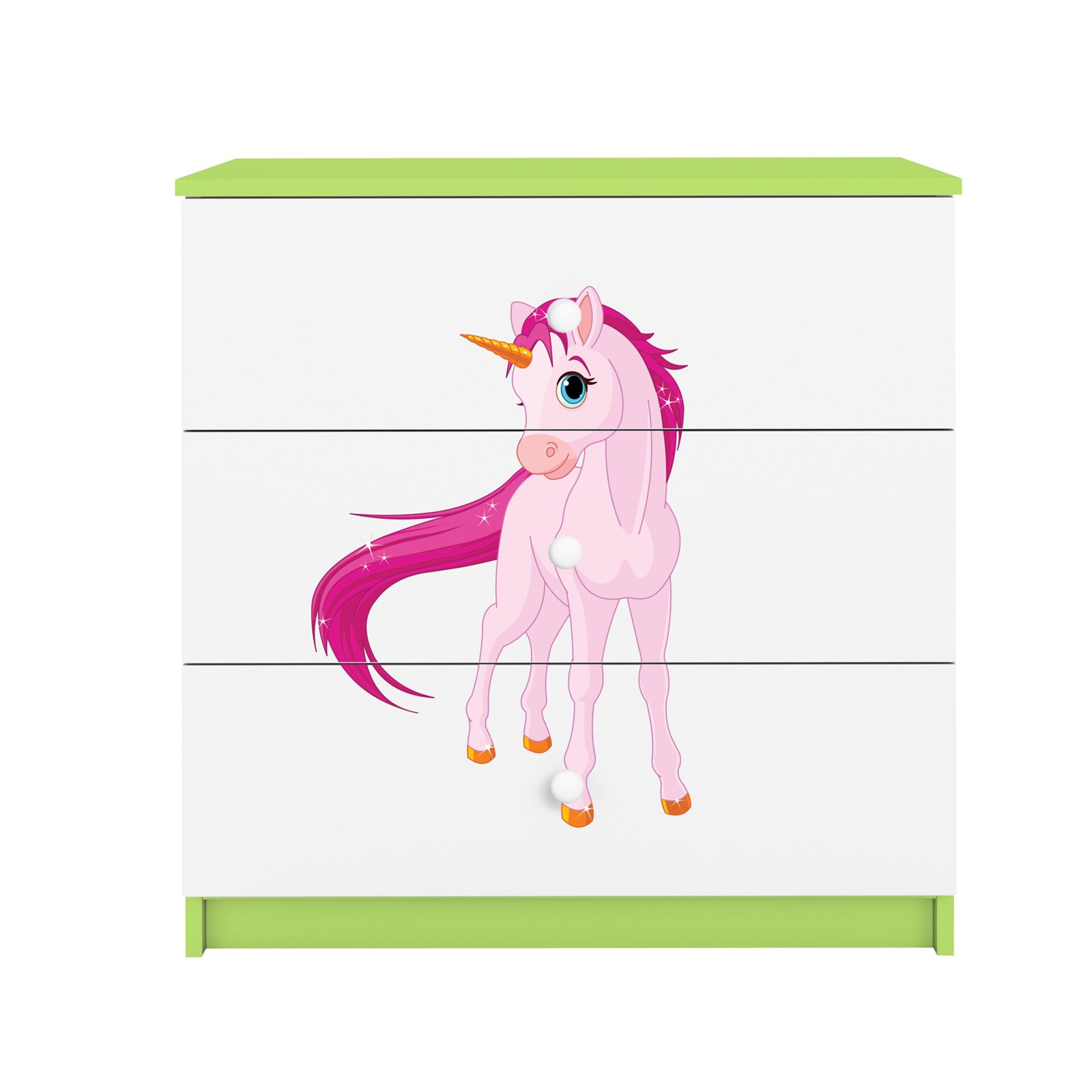 Komoda Babydreams - Jednorożec Zielony