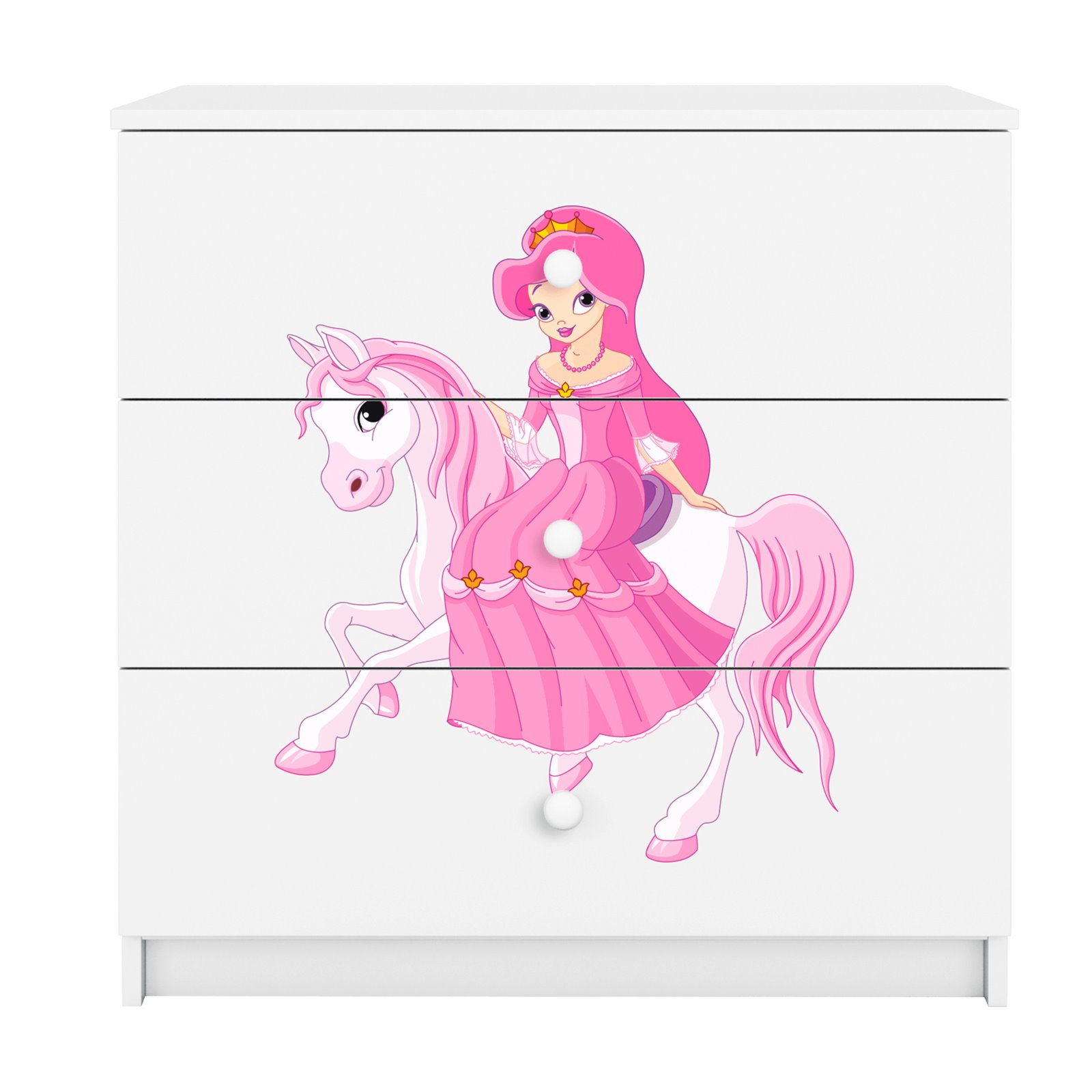 Komoda Babydreams - Księżniczka na koniku Biały