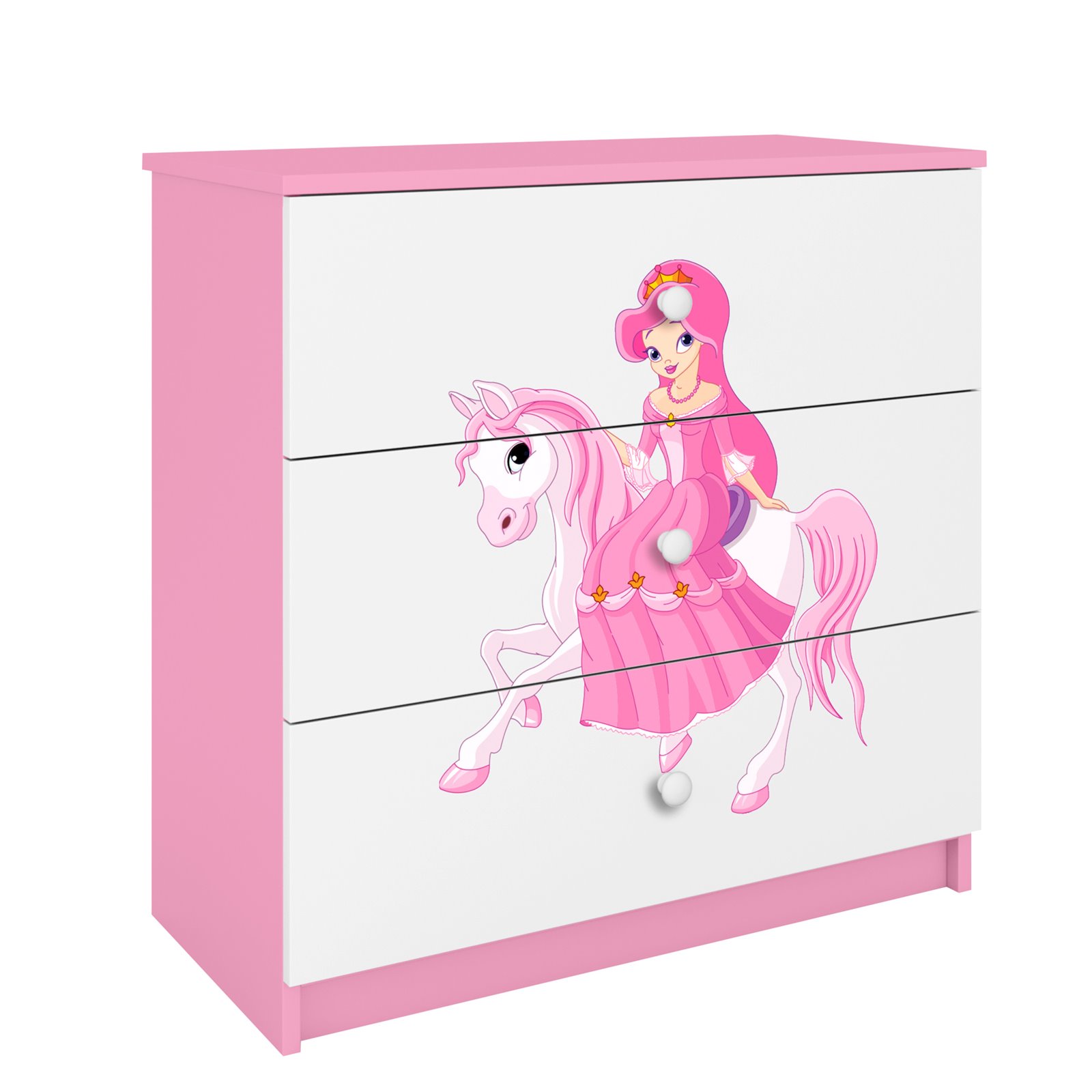 Komoda Babydreams - Księżniczka na koniku Różowy