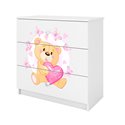 Komoda Babydreams - Miś z motylkami Biały