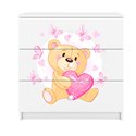 Komoda Babydreams - Miś z motylkami Biały