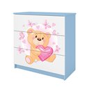Komoda Babydreams - Miś z motylkami Niebieski