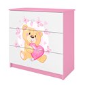 Komoda Babydreams - Miś z motylkami Różowy