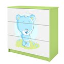 Komoda Babydreams - Niebieski miś Zielony