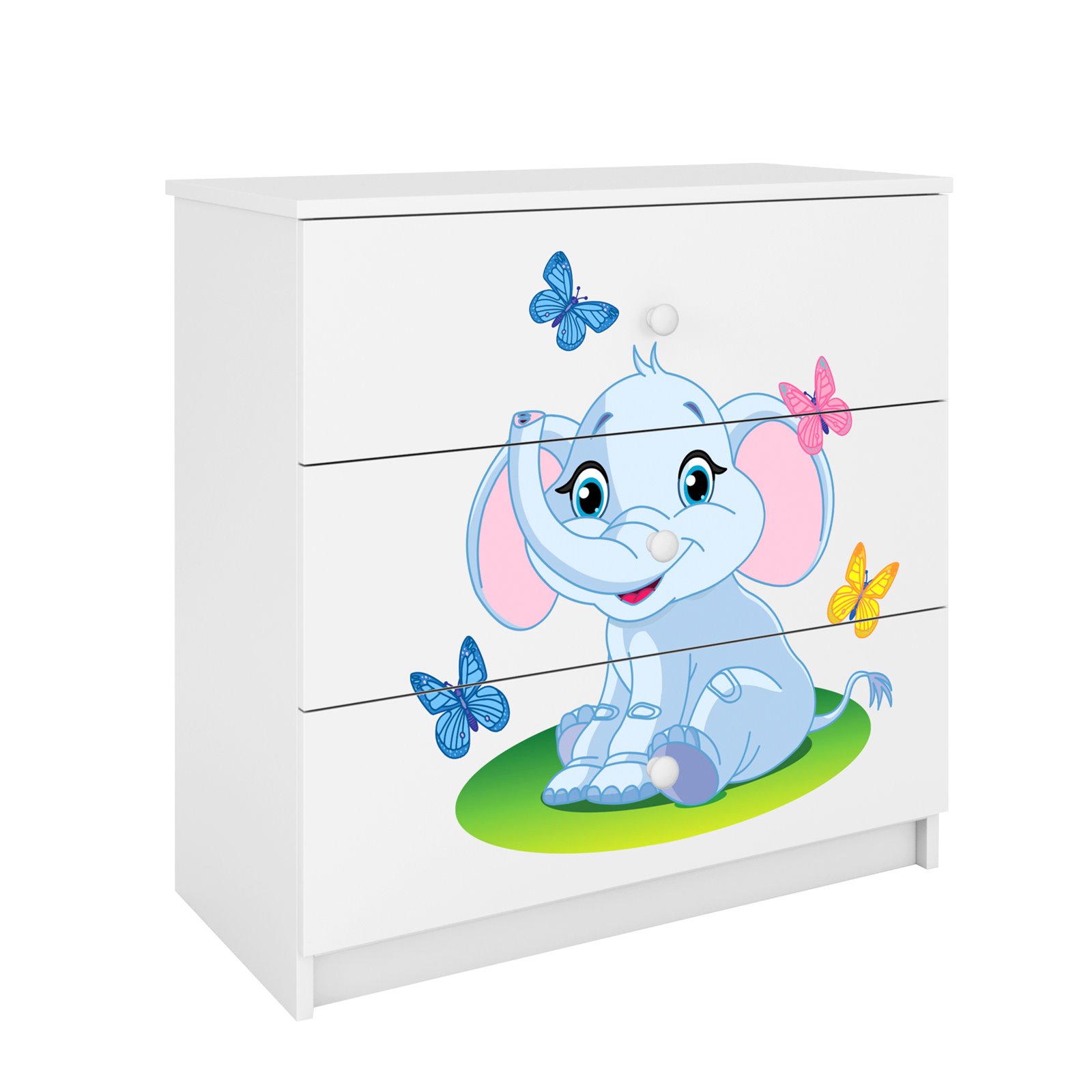 Komoda Babydreams - Słonik Biały