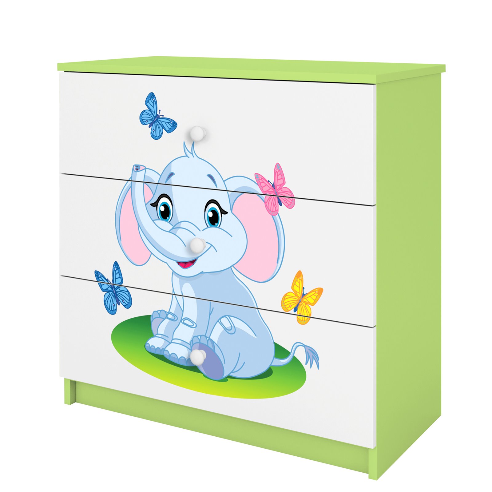 Komoda Babydreams - Słonik Zielony