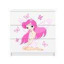 Komoda Babydreams - Wróżka z motylkami Biały