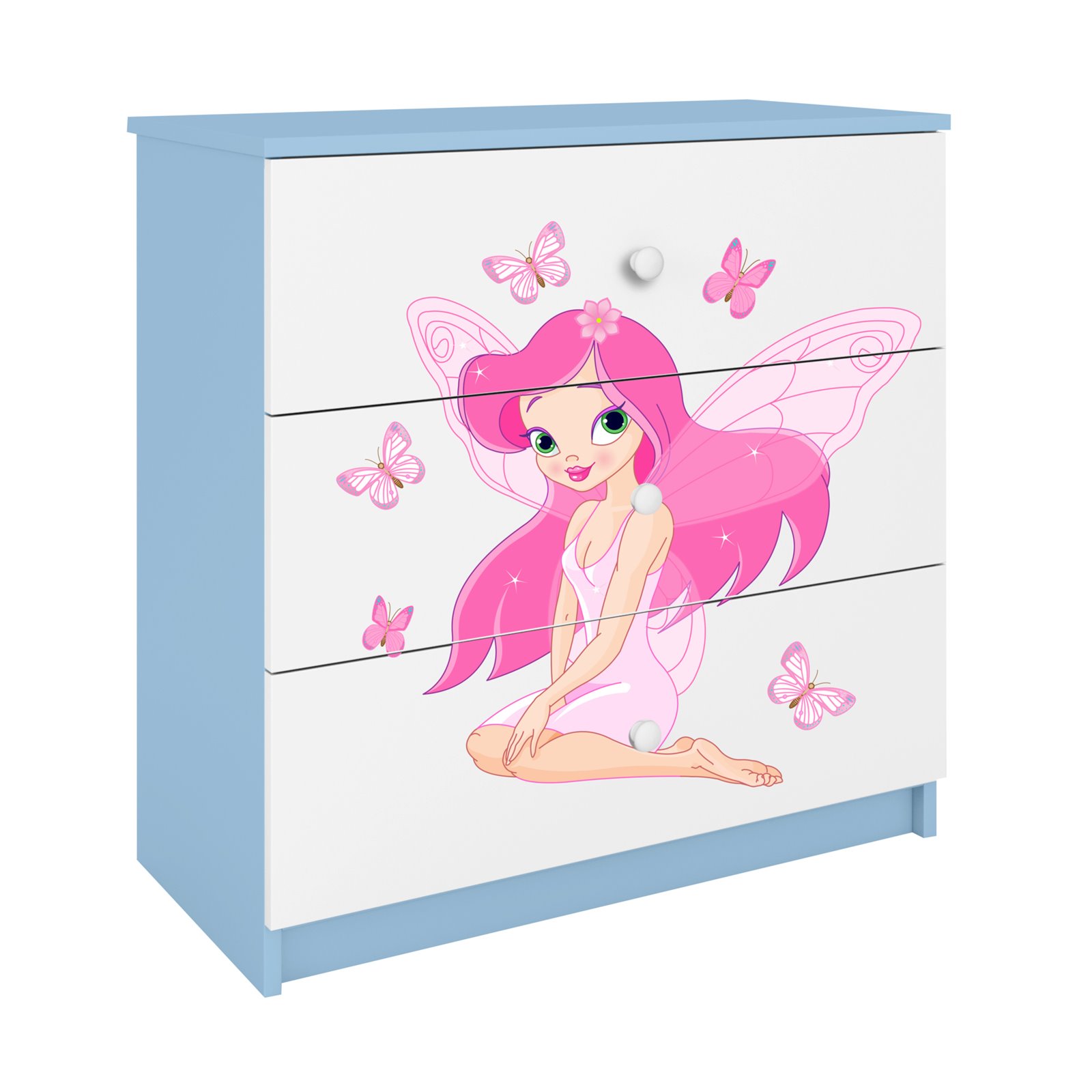Komoda Babydreams - Wróżka z motylkami Niebieski