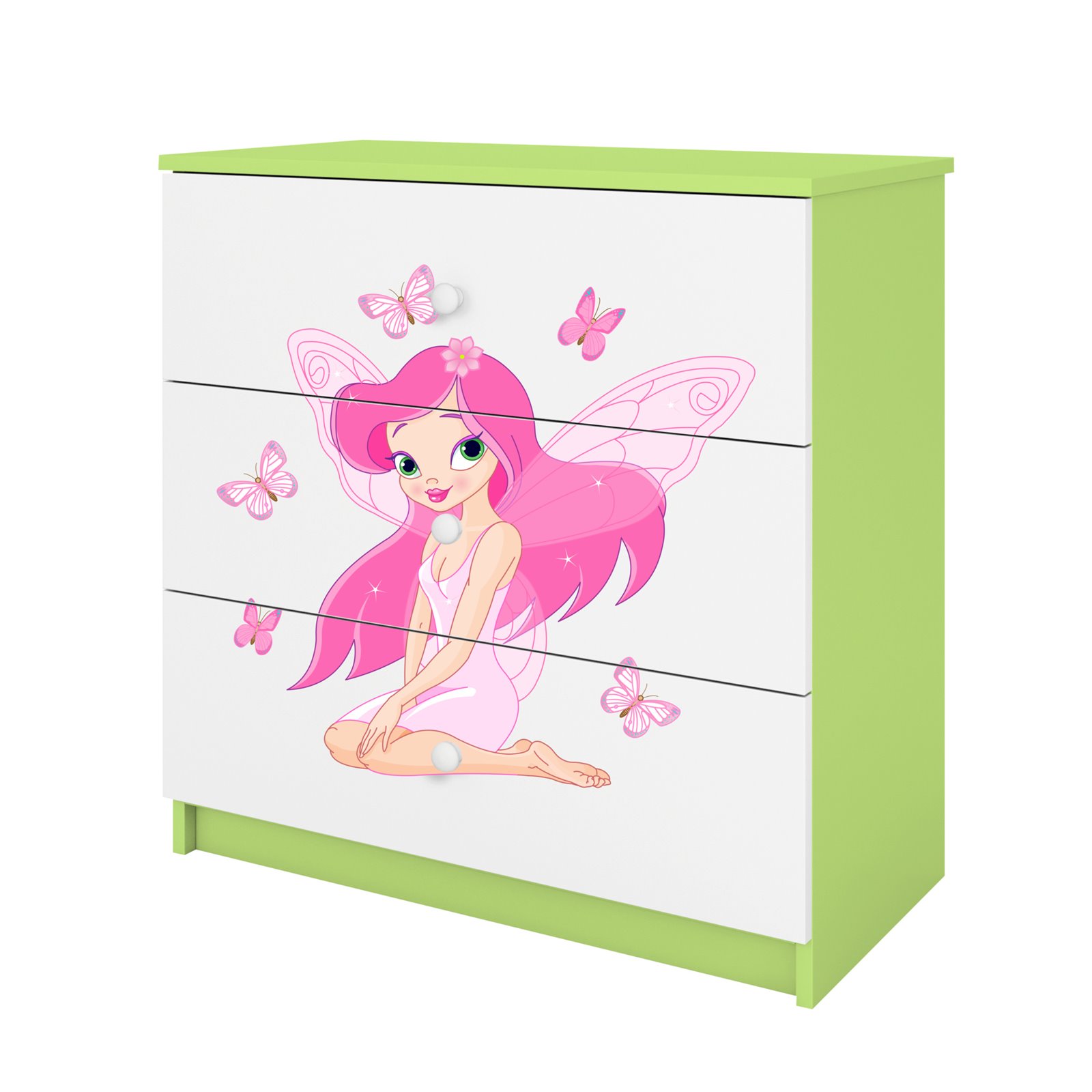 Komoda Babydreams - Wróżka z motylkami Zielony