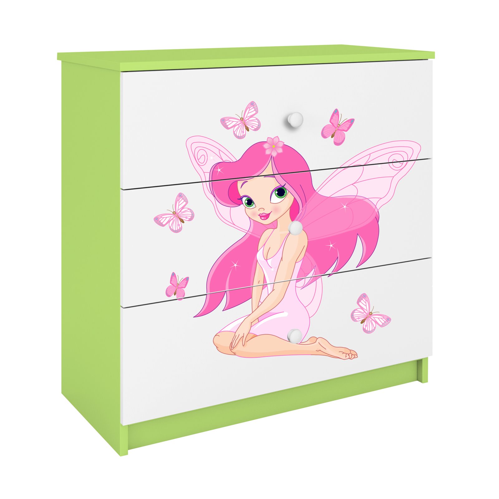 Komoda Babydreams - Wróżka z motylkami Zielony