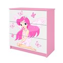Komoda Babydreams - Wróżka z motylkami Różowy