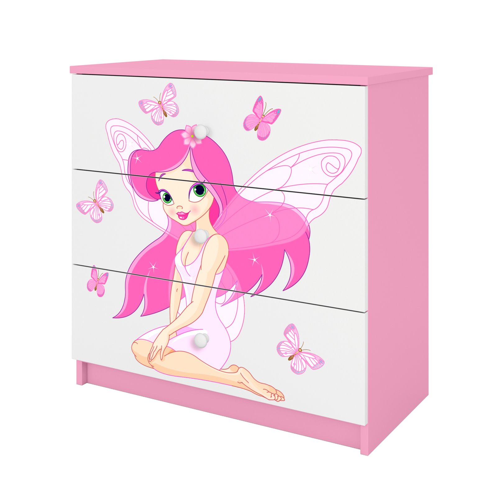 Komoda Babydreams - Wróżka z motylkami Różowy