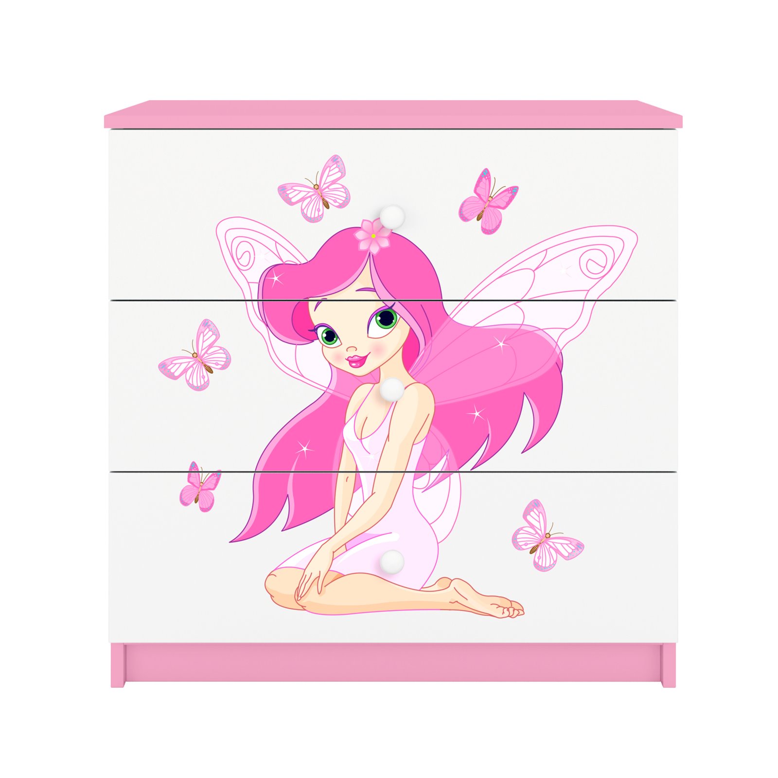 Komoda Babydreams - Wróżka z motylkami Różowy