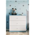Komoda Babydreams - Bez wzoru Niebieski