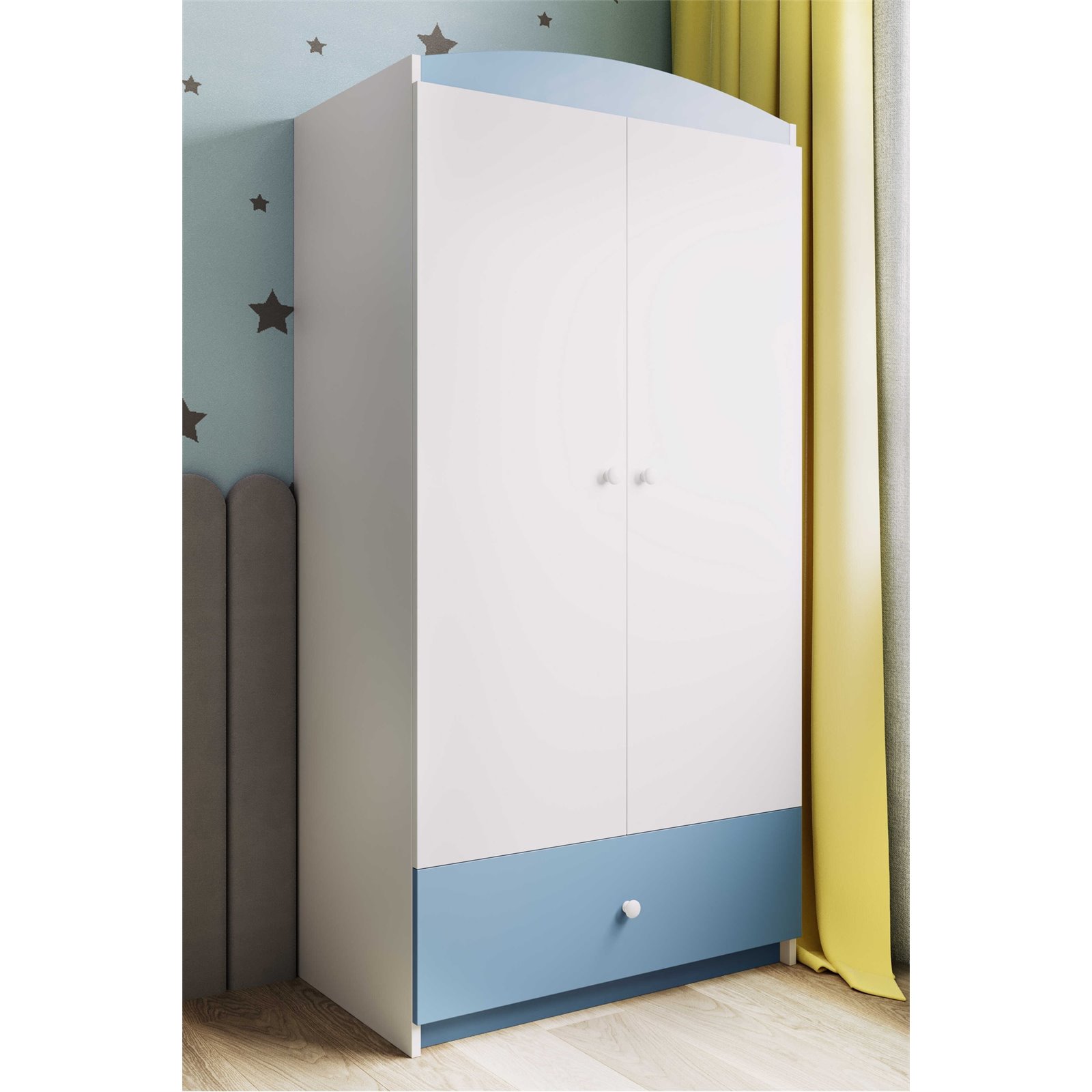 Szafa Babydreams - Bez wzoru Niebieski