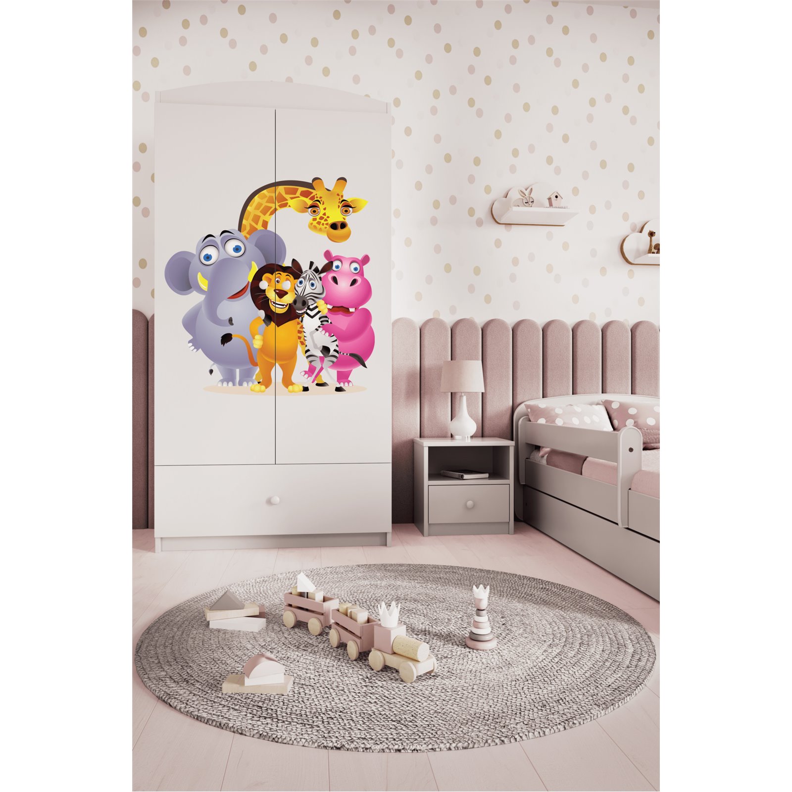 Szafa Babydreams - Zoo Biały