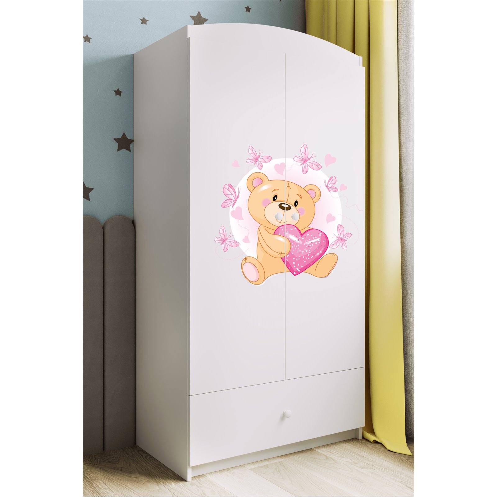 Szafa Babydreams - Miś z motylkami Biały