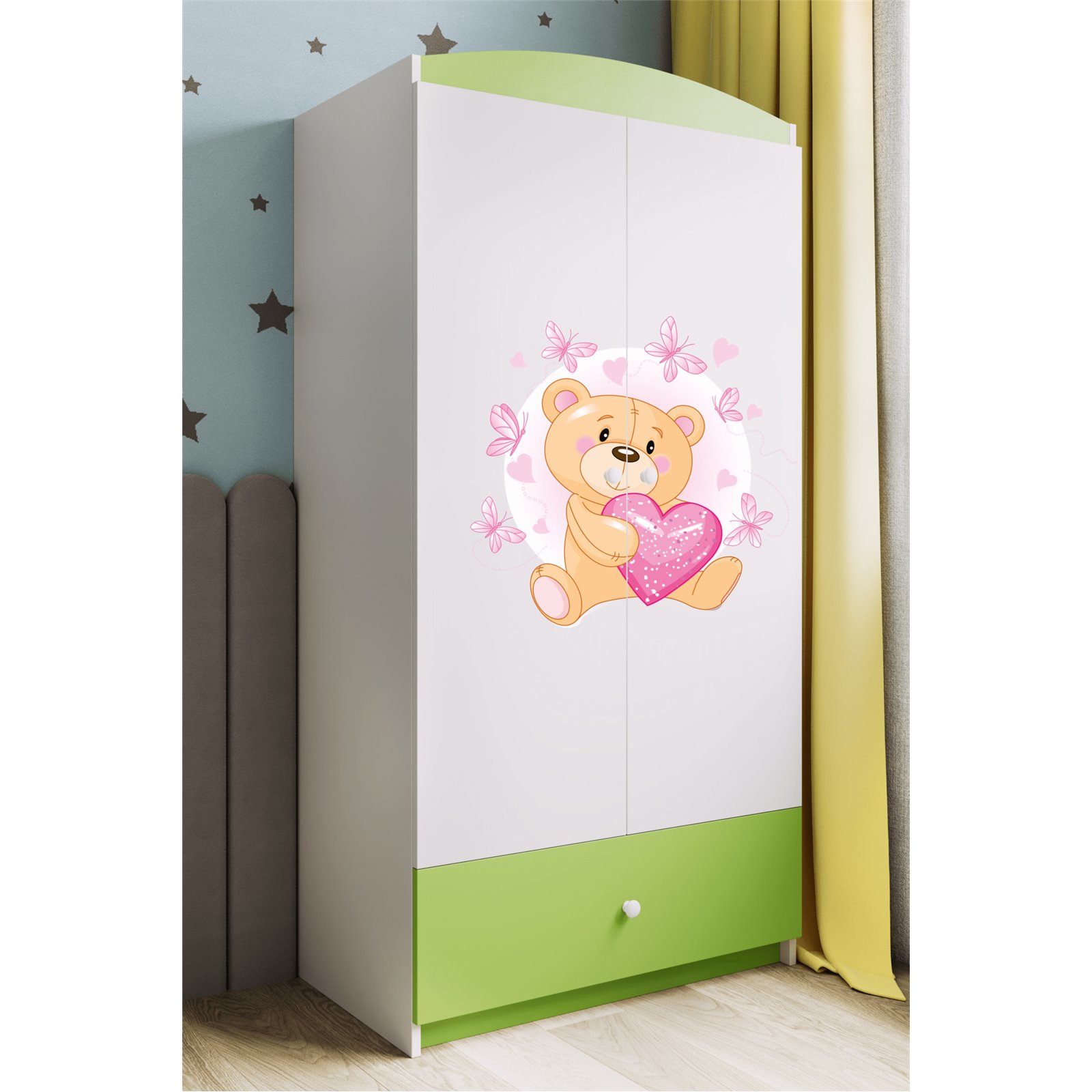 Szafa Babydreams - Miś z motylkami Zielony
