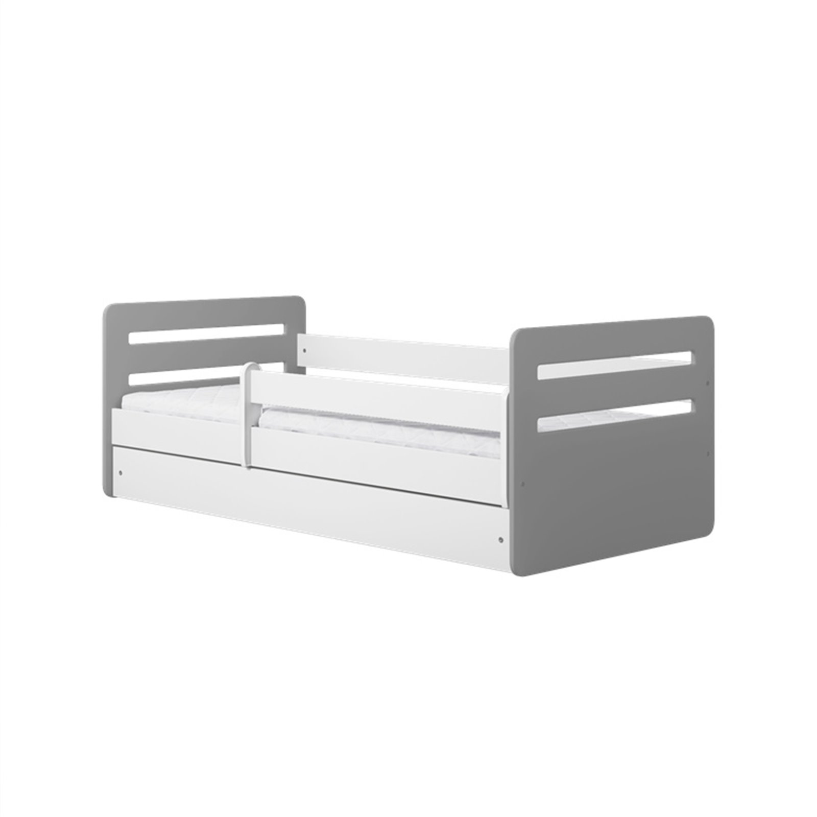 Łóżko dziecięce Tomi mix Z szufladą 180/80, Szary, Materac pianka lateks kokos 180/80/10 - materac średniej twardości (+529zł)