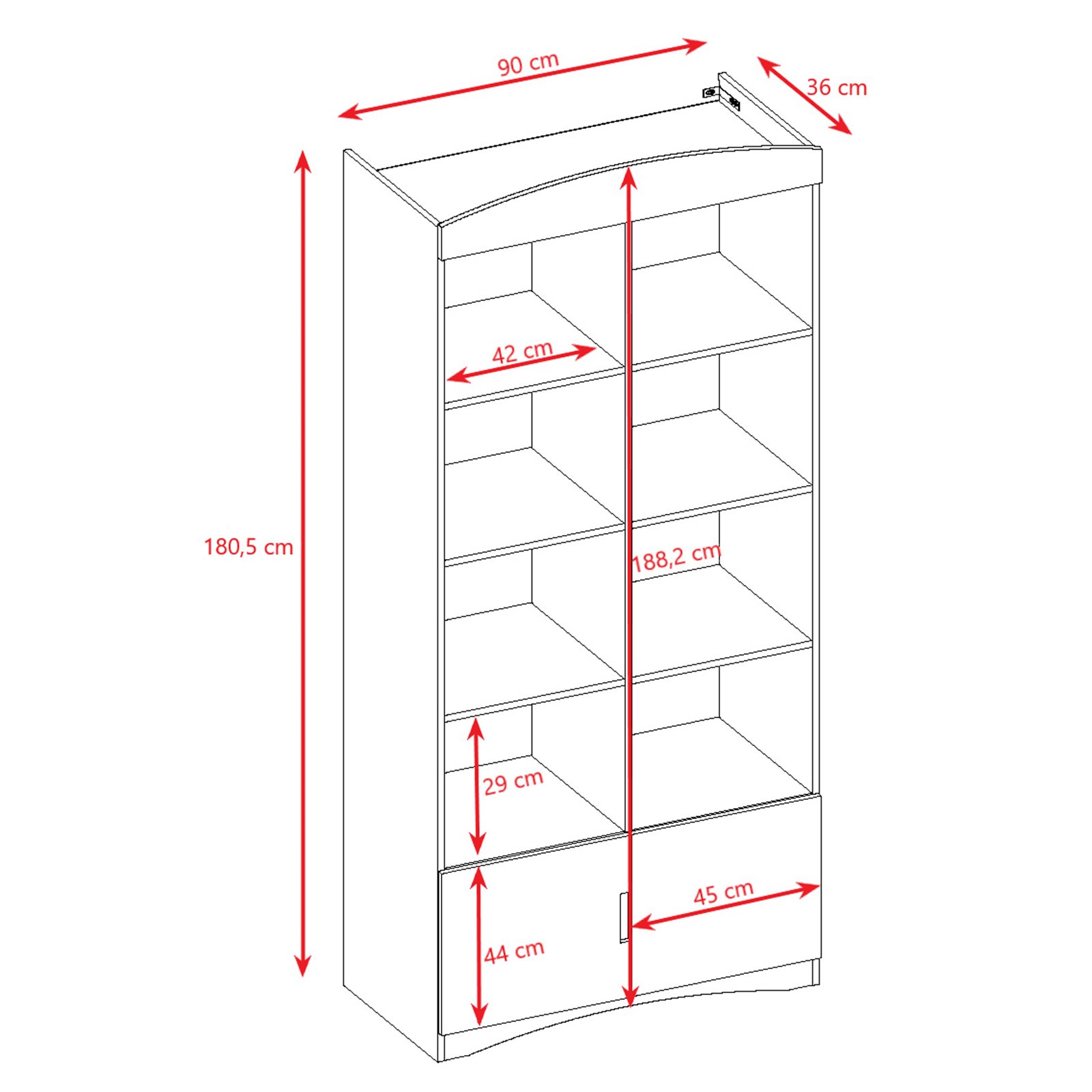 Regał podwójny Classic