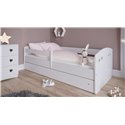 Łóżko dziecięce Julia Bez szuflady 140/80, Biały, Materac pianka kokos 140/70/9 - materac średniej twardości (+279zł)