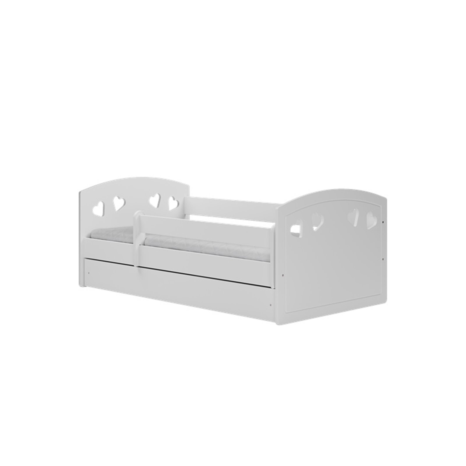 Łóżko dziecięce Julia Bez szuflady 160/80, Biały, Materac pianka lateks kokos 160/80/10 - materac średniej twardości (+479zł)