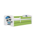 Łóżko dziecięce Babydreams - Szop Bez szuflady 180/80, Zielony, Materac pianka lateks kokos 180/80/10 - materac średniej twardoś