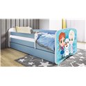 Łóżko dziecięce Babydreams - Kraina lodu Z szufladą 140/70, Niebieski, Materac piankowy 140/70/8 - materac średniej twardości (+