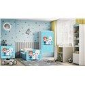 Łóżko dziecięce Babydreams - Kraina lodu Bez szuflady 140/70, Niebieski, Materac piankowy 140/70/8 - materac średniej twardości 