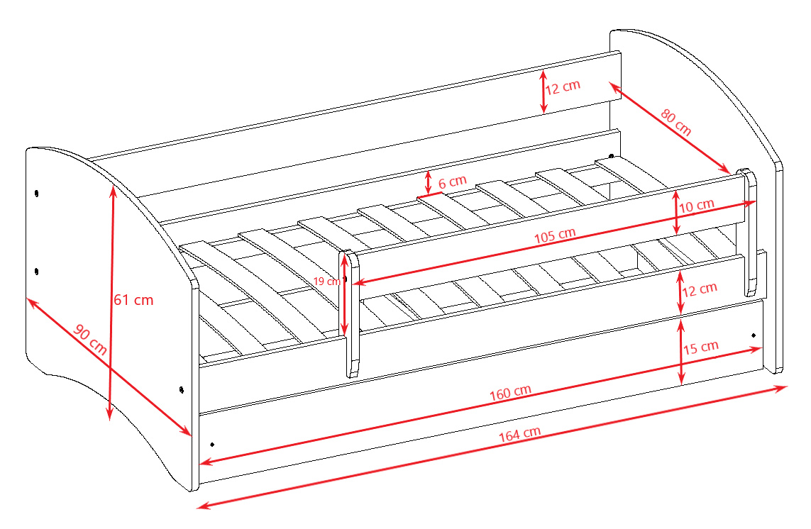 Łóżko dziecięce Babydreams Kraina lodu - 160/80, kolor niebieski, materac piankowo-kokosowy