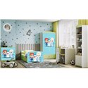 Łóżko dziecięce Babydreams - Kraina lodu Z szufladą 160/80, Zielony, Materac pianka lateks 160/80/9 - materac średniej twardości