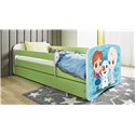 Łóżko dziecięce Babydreams - Kraina lodu Bez szuflady 160/80, Zielony, bez materaca