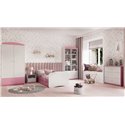 Łóżko dziecięce Babydreams - Bez wzoru Z szufladą 160/80, Różowy, Materac piankowy 160/80/8 - materac średniej twardości (+100zł