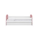 Łóżko dziecięce Classic 1 mix Z szufladą 140/80, Pudrowy róż, Materac piankowy 140/70/8 - materac średniej twardości (+80zł)