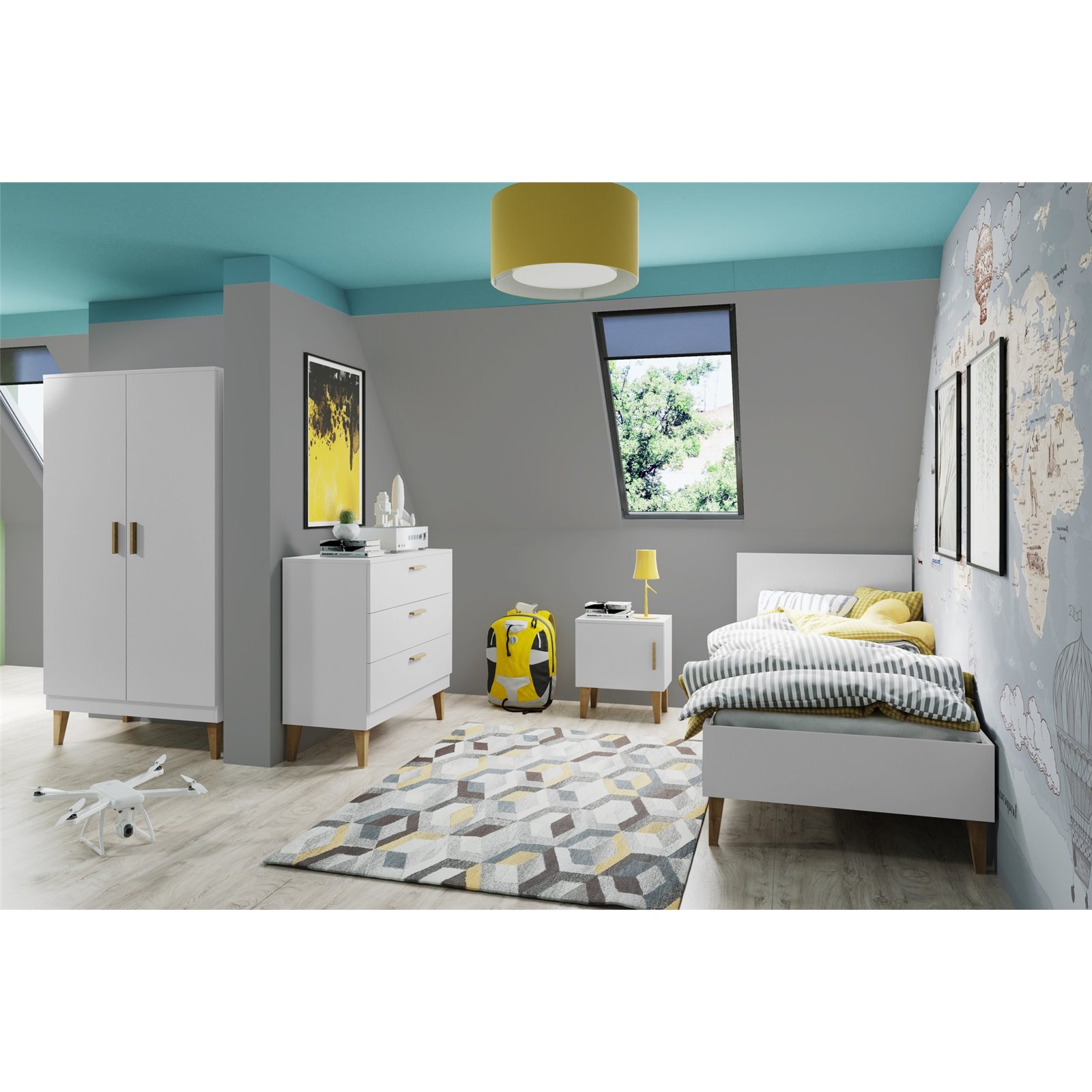 Szafka nocna Kubi biała