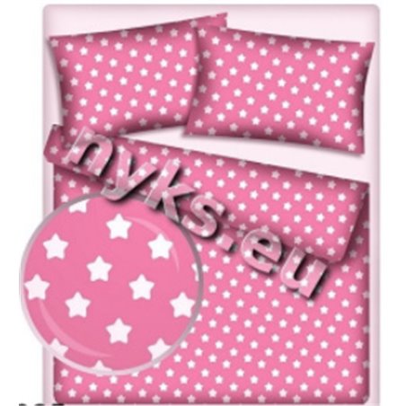 Pościel ciemny róż gwiazdki 100x140 + 50x60