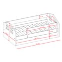 Łóżko dziecięce Kacper Z szufladą 160/80, Biały, Materac pianka kokos 160/80/7