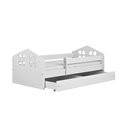 Łóżko dziecięce Kacper Bez szuflady 140/80, Biały, Materac pianka lateks kokos 140/80/10 - materac średniej twardości (+429zł)
