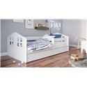 Łóżko dziecięce Kacper Bez szuflady 180/80, Biały, Materac pianka lateks kokos 180/80/10 - materac średniej twardości (+529zł)