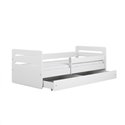 Łóżko dziecięce Tomi Z szufladą 160/80, Biały, Materac pianka lateks kokos 160/80/10 - materac średniej twardości (+479zł)