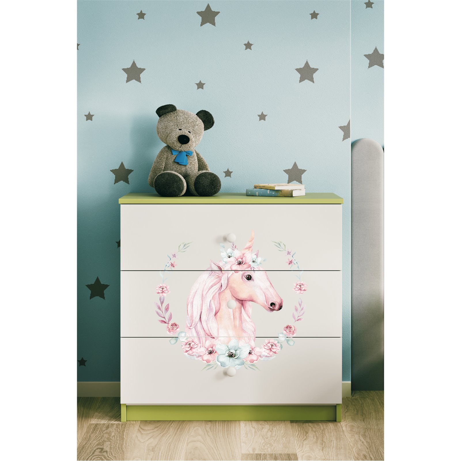 Komoda Babydreams - Konik Zielony