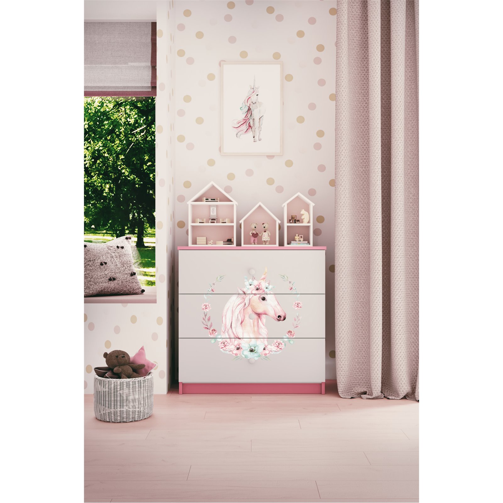 Komoda Babydreams - Konik Różowy
