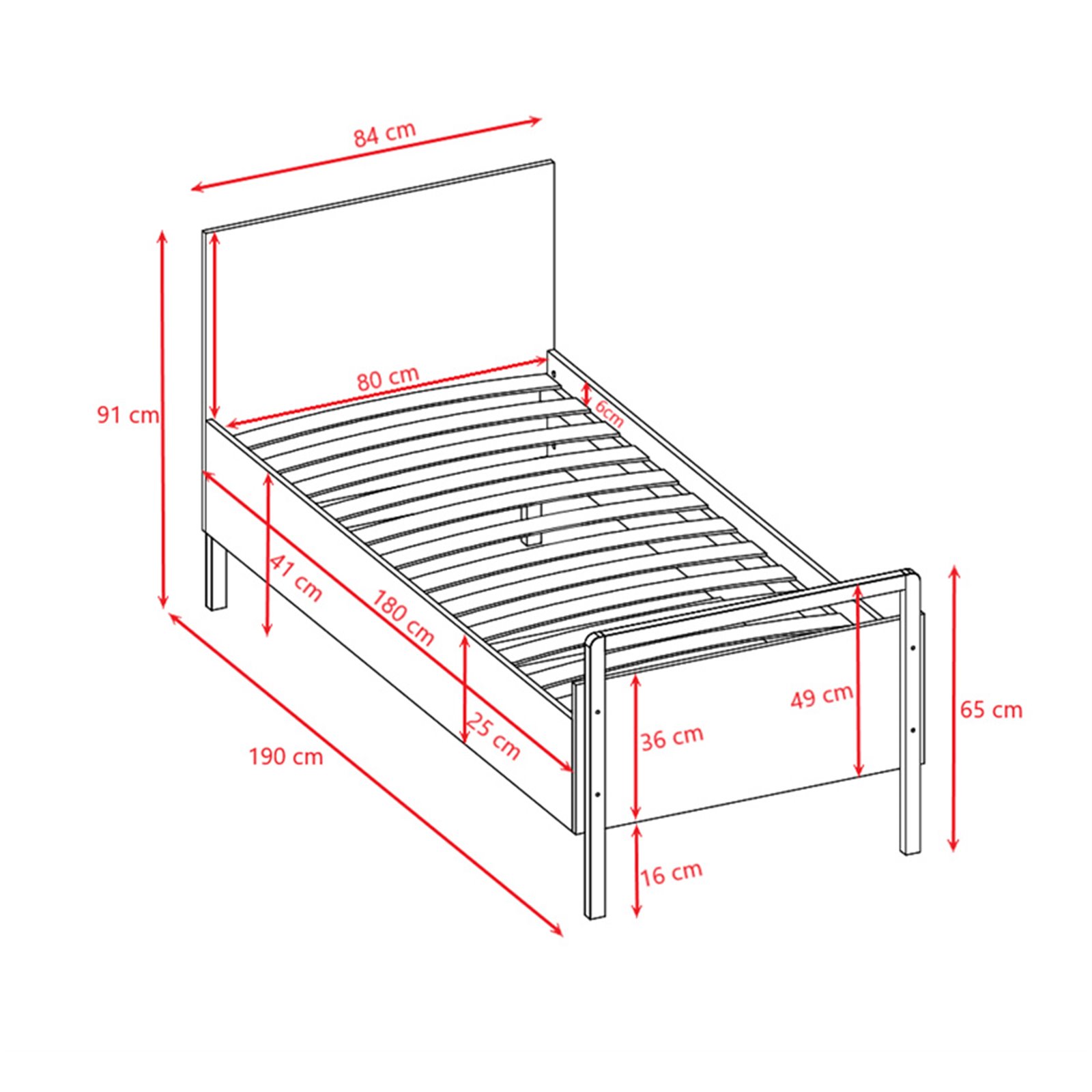 Łóżko dziecięce Victor Materac pianka lateks 180/80/10 - materac średniej twardości (+499zł)