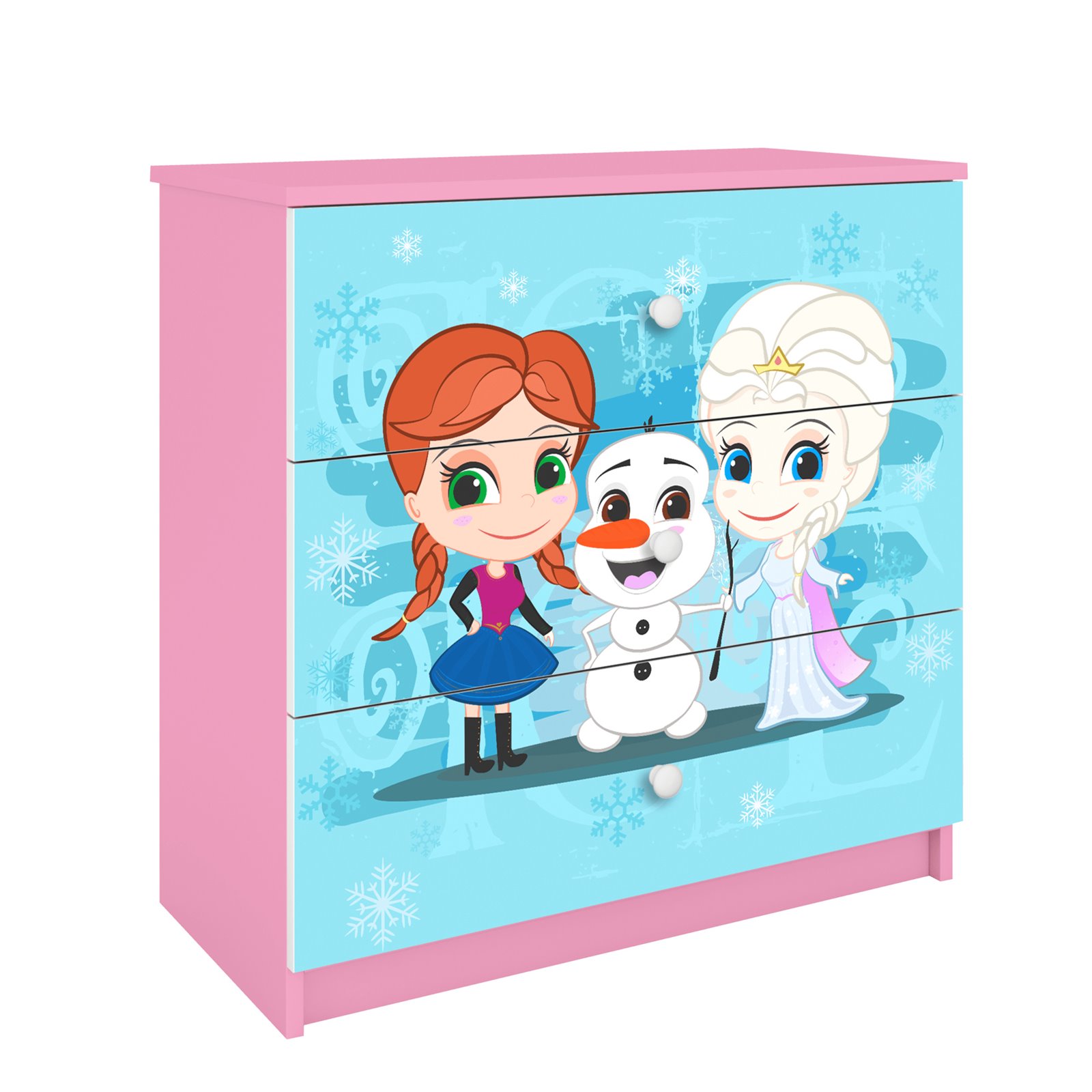 Komoda Babydreams - Kraina lodu Różowy