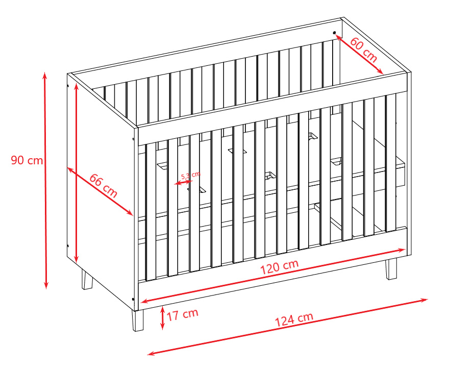 Łóżko niemowlęce Kubi